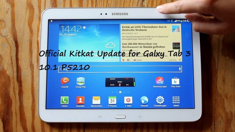 How to Update Galaxy Tab 3 10.1 P5210 to 4.4.2 Kitkat Official